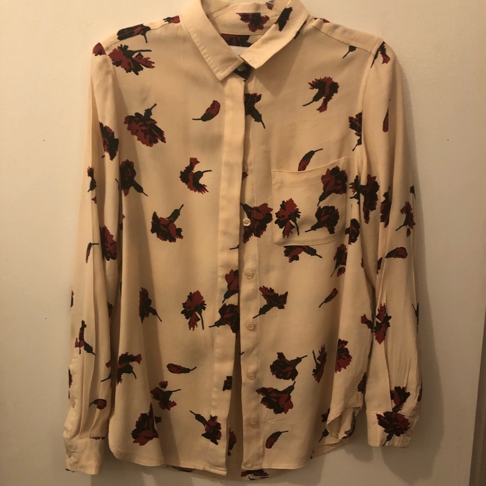 Ganni Jones Crepe shirt, size S